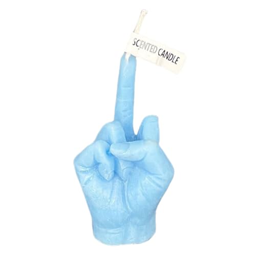 JUCHRZEY Mittelfinger-Kerze Lustige Mittelfinger Duftkerze Handgeformte Kerze flippige Raumdekoration, Schreibtisch-Skulptur, Dekoration von JUCHRZEY