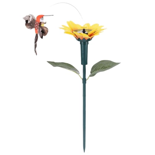 JUCHRZEY Solar-Sonnenblumen-Tierstecker, Dekoration, rotierender Schmetterling/Kolibri-Dekor, 40 cm, dekorativer Pfahl for den Außenbereich, wasserdicht, vielseitig einsetzbar for Hof, Terra JUCHRZEY Solar-Sonnenblumen-Tierstecker, Dekoration, rotierender Schmetterling/Kolibri-Dekor, 40 cm, dekorativer Pfahl for den Außenbereich, wasserdicht, vielseitig einsetzbar for Hof, Terra von JUCHRZEY