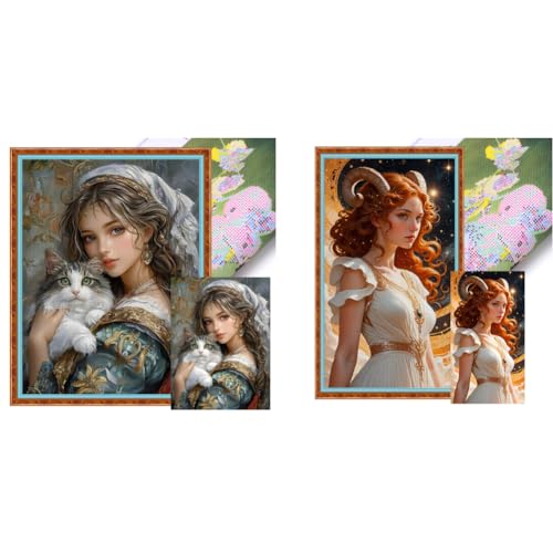 Juchrzey Full Stickerei Eco-Cotton Thread 14ct Printed Girl Cross Stitch Kit Art 45x60cm Juchrzey Full Stickerei Eco-Cotton Thread 14ct Printed Girl Cross Stitch Kit Art 45x60cm von JUCHRZEY