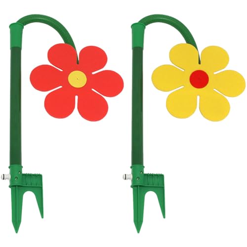 Tanzende Blumen-Wasserspritzdüse, Lustiger Gänseblümchen-Beregnungssprinkler, 720° Drehbarer Bewässerungssprinkler Wasserspray Gartendekoration for Rasen & Garten, Haustierspielzeug (2 Stück Rot Gelb) Tanzende Blumen-Wasserspritzdüse, Lustiger Gänseblümchen-Beregnungssprinkler, 720° Drehbarer Bewässerungssprinkler Wasserspray Gartendekoration for Rasen & Garten, Haustierspielzeug (2 Stück Rot Gelb) von JUCHRZEY