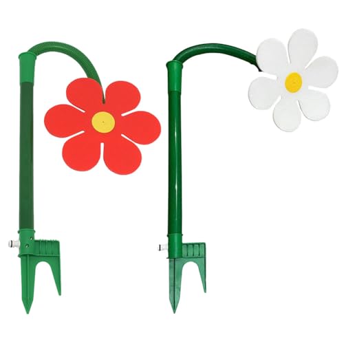 Tanzende Blumen Wassersprühdüse, lustiger Gänseblümchen Sprinkler, 720° rotierender Bewässerungssprinkler Wasserstrahl Gartendekoration for Rasen & Garten, Spielspaß for Haustiere (2 Stück Rot Weiß) Tanzende Blumen Wassersprühdüse, lustiger Gänseblümchen Sprinkler, 720° rotierender Bewässerungssprinkler Wasserstrahl Gartendekoration for Rasen & Garten, Spielspaß for Haustiere (2 Stück Rot Weiß) von JUCHRZEY