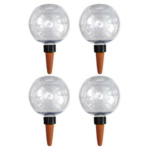 Wasserspender Pflanzen, Selbstbewässernde Glaskugeln, Selbstbewässernde Wasserball, Tropfbewässerungssystem, Pflanzenbewässerung for Zimmer, Balkone und Garten Topfpflanzen (4 Stück) von JUCHRZEY