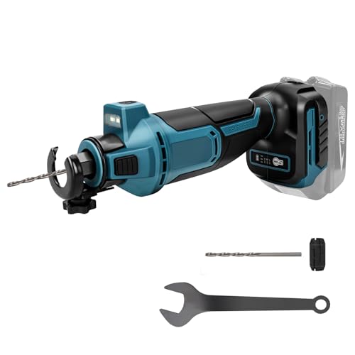 Akku-Rotationsschneider Trockenbau-Ausschnittwerkzeug für Makita 18V Lithium-Akku, Akku-Rotationsschneider 18 V zum Schneiden von Holz, Trockenbauwänden, Gipskartonplatten und Holz (ohne Akku) von JUDANNA