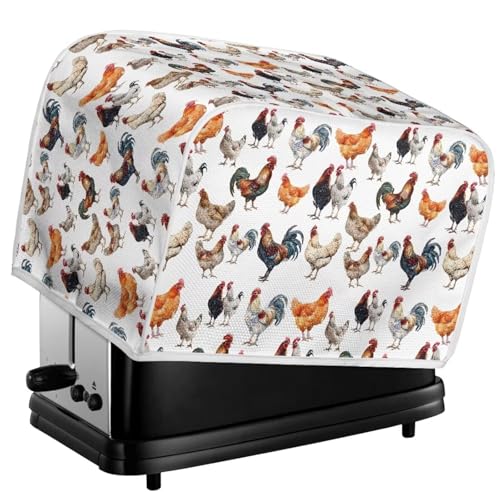 JUDENTIDOS Hahn Hühner Druck 2 Scheiben Toaster Abdeckung Brotmaschine Abdeckung Küchengerät Staubschutz mit Griff oben Fingerabdruck Schutz Leichte Küche Toaster Abdeckung JUDENTIDOS Hahn Hühner Druck 2 Scheiben Toaster Abdeckung Brotmaschine Abdeckung Küchengerät Staubschutz mit Griff oben Fingerabdruck Schutz Leichte Küche Toaster Abdeckung von JUDENTIDOS