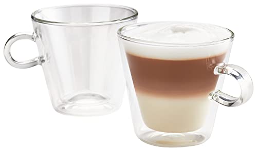 JUDGE Duo Flare 2er Pack Konische Doppelwandige Kaffeegläser mit Henkel – Vakuumisolierte, Kunsthandwerklich Gefertige Latte Macchiato Gläser, Hitzebeständig, 325 ml Kaffee Gläser Set JUDGE Duo Flare 2er Pack Konische Doppelwandige Kaffeegläser mit Henkel – Vakuumisolierte, Kunsthandwerklich Gefertige Latte Macchiato Gläser, Hitzebeständig, 325 ml Kaffee Gläser Set von JUDGE