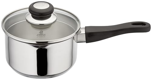 Judge Vista Mittelgroßer Kochtopf aus Edelstahl mit Abgießrand, 16cm, 1.5L Bruchsicherer Siebdeckel aus Glas mit Schlitzen zum Abtropfen und Ausgießen, Kochtopf für Induktion, Ofenfest Judge Vista Mittelgroßer Kochtopf aus Edelstahl mit Abgießrand, 16cm, 1.5L Bruchsicherer Siebdeckel aus Glas mit Schlitzen zum Abtropfen und Ausgießen, Kochtopf für Induktion, Ofenfest von JUDGE
