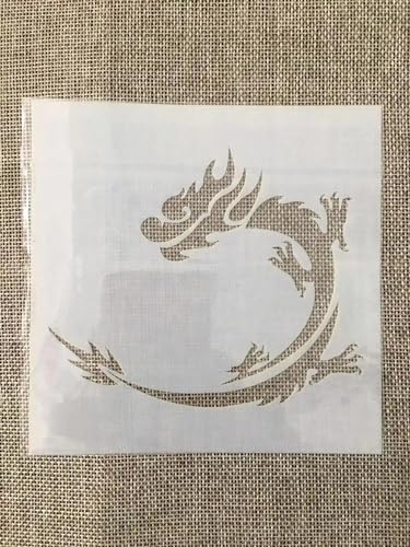 Drachenschablonen zum Malen, kleine Drachen-Schablonen zum Basteln, wiederverwendbar, Tiervorlage, Zeichenvorlagen, DIY-Kunstprojekte, Muster A von JUDUOYANXIAN