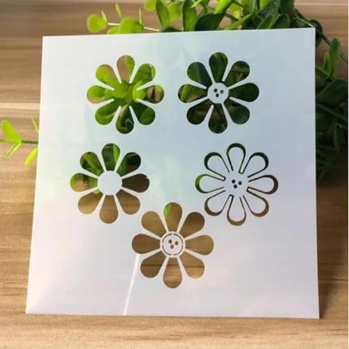 Schablonen zum Malen auf Holz, 13 x 13 cm, Blumen-Zeichenschablonen-Set zum Malen auf Holz, Wand, Stoff, Tür, Veranda, Felsen, Bastelzubehör, Stil 13 Schablonen zum Malen auf Holz, 13 x 13 cm, Blumen-Zeichenschablonen-Set zum Malen auf Holz, Wand, Stoff, Tür, Veranda, Felsen, Bastelzubehör, Stil 13 von JUDUOYANXIAN