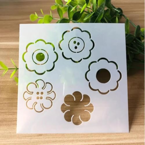 Schablonen zum Malen auf Holz, 13 x 13 cm, Blumen-Zeichenschablonen-Set zum Malen auf Holz, Wand, Stoff, Tür, Veranda, Felsen, Bastelzubehör, Stil 6 Schablonen zum Malen auf Holz, 13 x 13 cm, Blumen-Zeichenschablonen-Set zum Malen auf Holz, Wand, Stoff, Tür, Veranda, Felsen, Bastelzubehör, Stil 6 von JUDUOYANXIAN