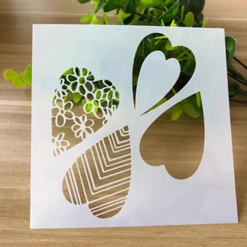 Schablonen zum Malen auf Holz, 13 x 13 cm, Blumen-Zeichenschablonen-Set zum Malen auf Holz, Wand, Stoff, Tür, Veranda, Felsen, Bastelzubehör, Stil 9 Schablonen zum Malen auf Holz, 13 x 13 cm, Blumen-Zeichenschablonen-Set zum Malen auf Holz, Wand, Stoff, Tür, Veranda, Felsen, Bastelzubehör, Stil 9 von JUDUOYANXIAN