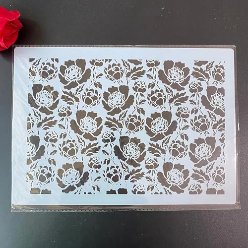 Schablonen zum Malen auf Holz, A4, 29 x 21 cm, Blumen-Zeichenschablonen-Set zum Malen auf Holz, Wand, Stoff, Tür, Veranda, Felsen, Bastelzubehör, Muster A Schablonen zum Malen auf Holz, A4, 29 x 21 cm, Blumen-Zeichenschablonen-Set zum Malen auf Holz, Wand, Stoff, Tür, Veranda, Felsen, Bastelzubehör, Muster A von JUDUOYANXIAN