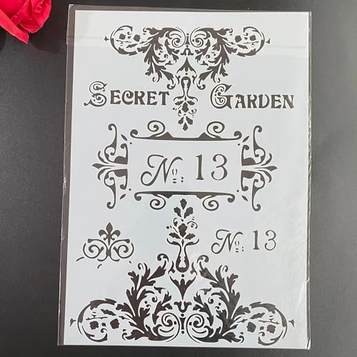 Schablonen zum Malen auf Holz, A4, 29 x 21 cm, Blumen-Zeichenschablonen-Set zum Malen auf Holz, Wand, Stoff, Tür, Veranda, Felsen, DIY-Zubehör Schablonen zum Malen auf Holz, A4, 29 x 21 cm, Blumen-Zeichenschablonen-Set zum Malen auf Holz, Wand, Stoff, Tür, Veranda, Felsen, DIY-Zubehör von JUDUOYANXIAN