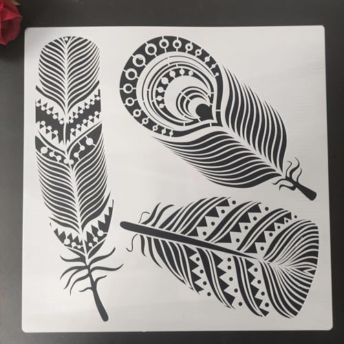Zeichenschablonen, 30 x 30 cm, Blume, wiederverwendbar, Kunststoff-Schablonen-Set zum Malen auf Holz, Wand, Stoff, Stein, Leinwand, Möbel, Heimdekoration Zeichenschablonen, 30 x 30 cm, Blume, wiederverwendbar, Kunststoff-Schablonen-Set zum Malen auf Holz, Wand, Stoff, Stein, Leinwand, Möbel, Heimdekoration von JUDUOYANXIAN