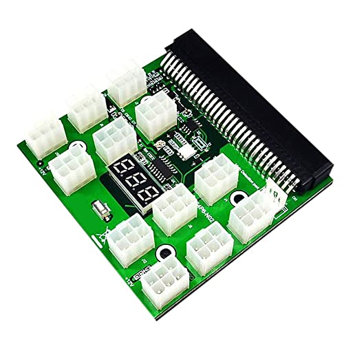 JUFUM Netzadapterkarte 12 Ports ein 6 Pin Konvertierungsplatine 'Stromversorgung ein 6 Pin für Server-Grafikkarten für eine Vielzahl von Netzteilen für Server von JUFUM
