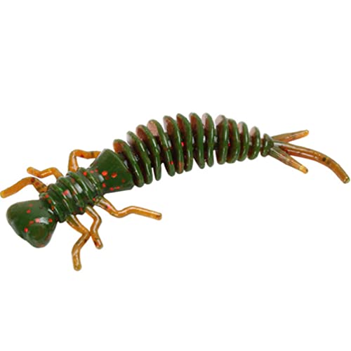 JUGALIADC Fischköder 5 Stück Weiche Köder 55 Mm 75 Mm 100 Mm Künstliche Silikon-weiche Köder-Wurm-fischen-wobbler-bass-Karpfen-swimbaits Angelhaken von JUGALIADC