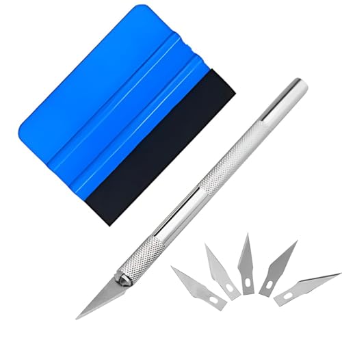 JUGUTA Rakelset Zum Folieren, 7 Stück Folien Werkzeug Vinylfolienset Mit 1 Filzheber, 1 Klinge, 5 Klingen, Rakel Für Fensterfolie Wrapping Folierungs Werkzeug Autofolierung JUGUTA Rakelset Zum Folieren, 7 Stück Folien Werkzeug Vinylfolienset Mit 1 Filzheber, 1 Klinge, 5 Klingen, Rakel Für Fensterfolie Wrapping Folierungs Werkzeug Autofolierung von JUGUTA