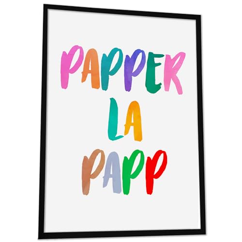 JUHMI Typographie Poster Vintage : Papper La Papp - Aesthetic Room Decor/Zimmer Deko Aesthetic - Wanddeko Wohnzimmer Schlafzimmer Küche Badezimmer - A3 (29,7x42cm) Ohne Rahmen von JUHMI