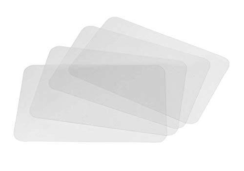 Tischsets Abwaschbar,4 pcs Transparente Kunststoff Platzdeckchen Waschbare Untersetzer Platzset Kinder Tischmatte für Küchen-Esstisch und Kühlschrank von JUHONNZ
