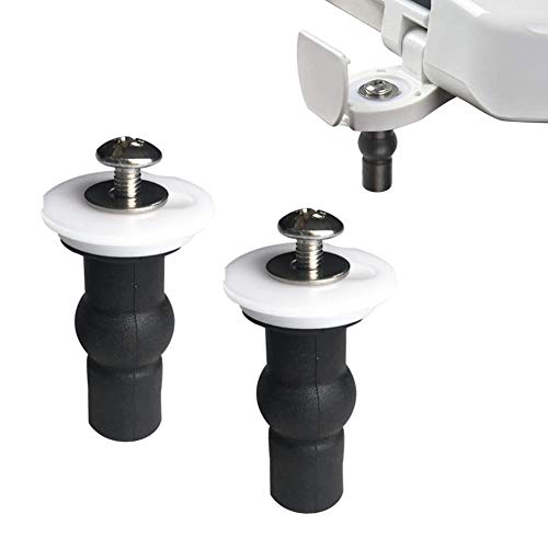 WC Sitz Befestigungsset,2er Pack Expansionsschraube für WC Sitz Schrauben für Toilettensitz Universal Toilettendeckel schrauben für die Abdeckung des Toilettendeckels Schwarz von JUHONNZ
