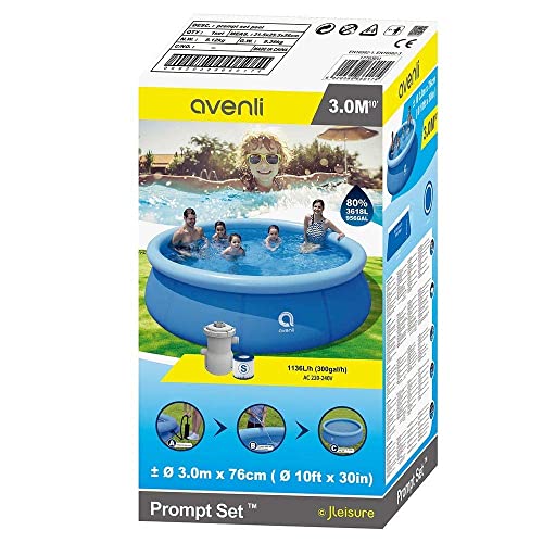 Selbsttragende Pool 300 x 76 + Klärer 3618 Liter von JUINSA