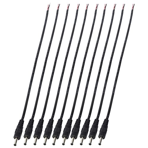 JUJIAN 10 Pack 3,5 Mm X 1,35 Mm DC Gleichstrom Stecker, Buchse Blanken Draht, Offenes Ende, Pigtail- Kabel, 3,5 X 1,35 Mm für Gleich von JUJIAN