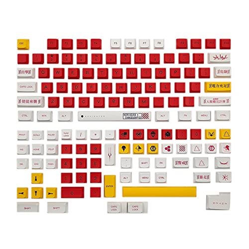 JUJIAN 138 Tasten PBT Keycaps Kirsche Sublimation Nr. 2 Machine Keycap für MX-Switches Mechanische Tastatur von JUJIAN