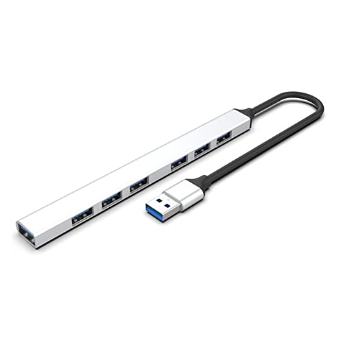 JUJIAN 7-Portars HUB USB 3.0 Expander Splitter High Speed OTG Adapter Bäderbarer PC Haarschneiderplatte Tastatur von JUJIAN