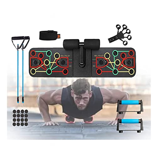 JUJNE Push Up Board FitnessgeräTe, Mit Handgelenkbandagen,Bauchtrainer,Fingertrainer Vielseitig Muskelbesitz LiegestüTze, Durch EIN GanzköRpertraining Und Konditionstraining von JUJNE