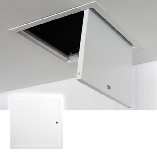 1 Stück Premium-Inspektionslukenschloss aus Aluminium – weiße Deckenzugangsplatte for einfache Wartung und Sicherheit(200x200mm) von JUJUJ