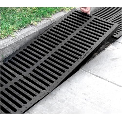 1 Stück langlebige Abflussgitterabdeckung aus Harz for schnelle Entwässerung – ideal for Gärten, Spielplätze und Einfahrten(20cmx50cmx3cm) von JUJUJ