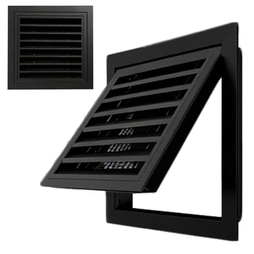 1 Stück langlebige Aluminium-Zugangsplatte mit Filtergitter – for Gasentlüftungsöffnungen, Inspektionsluke, wasserdichtes und korrosionsfreies Gerät(Black,15.7x19.7in) von JUJUJ