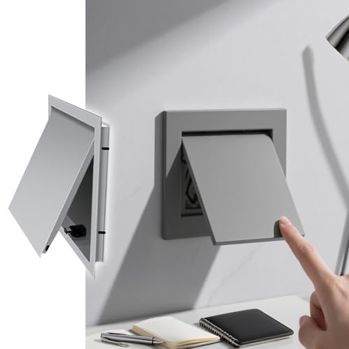 1 graue Inspektionsluke for Aufdrücken – langlebige Aluminium-Revisionsklappe for Badezimmer, Keller und Dachböden(26x26in) von JUJUJ