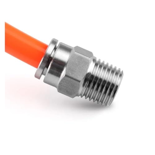 304SS BSPT Pneumatische Armaturen 4-12mm Rohr OD mit 1/8 Gewinde Push-in Schnell Verbinden Koppler(Tube OD 6mm) von JUJUJ