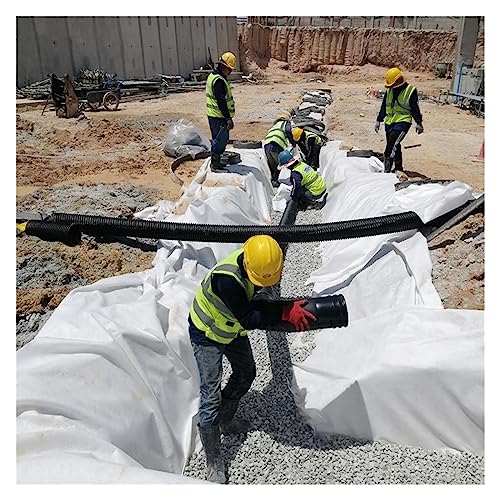 JUJUJ 1 Stück 5 oz Vlies-Geotextilgewebe for Drainage, Erosionskontrolle und Fahrbahnunterlage(White,1.5mx45m/4.9ftx147.6ft) von JUJUJ