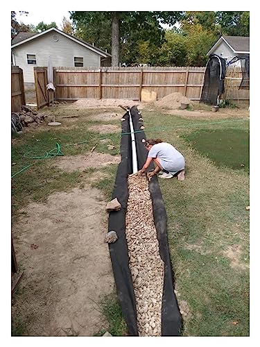 JUJUJ 1 Stück 7 oz Vlies-Geotextilgewebe for Sickergräben, Landschaftsbau und Bodenstabilisierung(1mx10m/3.3ftx32.8ft WxL) von JUJUJ