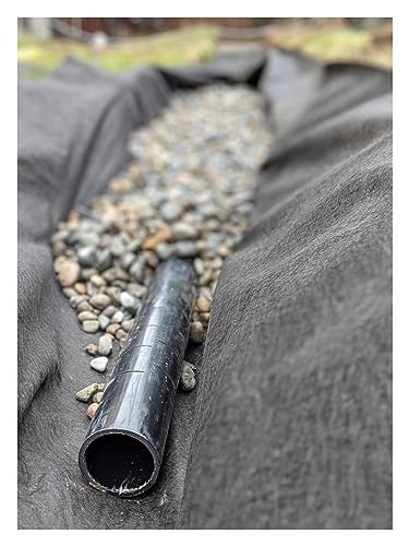 JUJUJ 5oz Duty Vlies Geotextilgewebe for Drainage, Bodenstabilisierung - for Landschafts- und Bauprojekte 1pc(Black,1.5mx90m/4.9ftx295ft) von JUJUJ