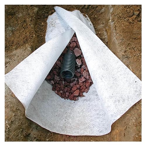 JUJUJ 5oz Duty Vlies Geotextilgewebe for Drainage, Bodenstabilisierung - for Landschafts- und Bauprojekte 1pc(White,1.5mx20m/4.9ftx65.6ft) von JUJUJ