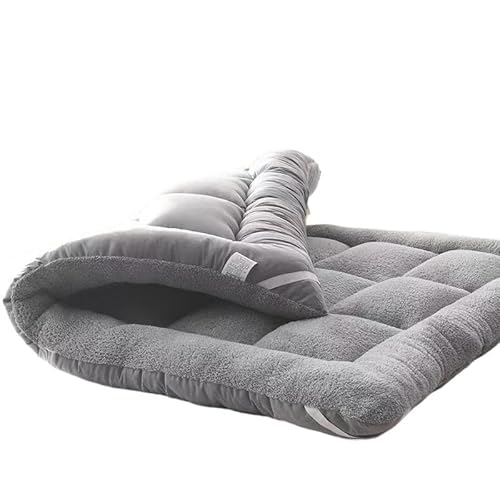 JUJUJ Japanische Futonmatratze aus Samt – tragbare, aufrollbare Tatami-Isomatte for den Boden – ideal for Camping und kleine Räume(90x200cm(35 * 79inch)) von JUJUJ