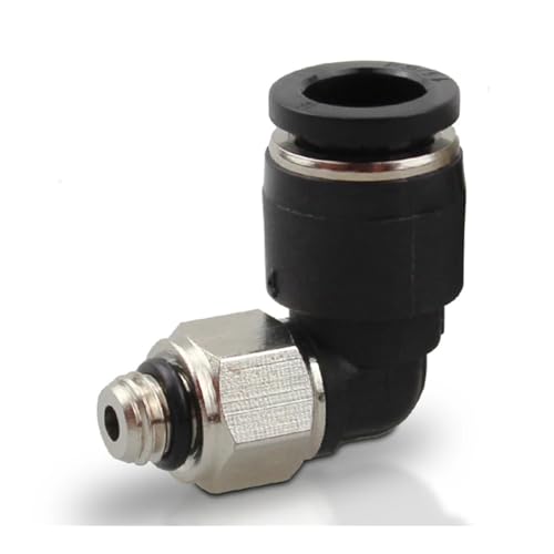L-förmige pneumatische Schnellverbinder M3-M6-Gewinde for 3-6-mm-Rohre, 10 Stück(Pl6-m6) von JUJUJ