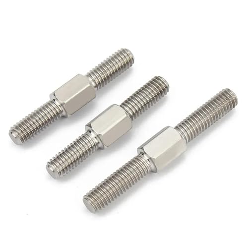 M12-Gewindestange mit zwei Enden – 304ss, links und rechts verstellbare Druckstangen-Bolzenschrauben for den industriellen Einsatz(M12 x 80mm 2pcs) von JUJUJ