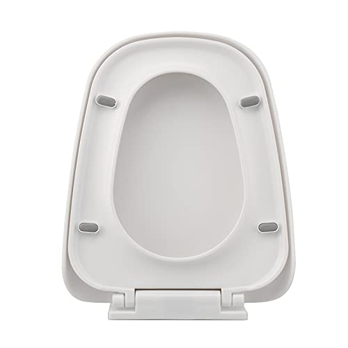 JUKIDS Toilettensitz, multifunktionales, leises Schließen, PP-Material, Trapez, dick, Dämpfer, langsam, abnehmbar, passend für alle gängigen WCs von JUKIDS