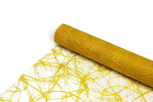 JULANO Sizoweb Original Tischläufer Tischband zur Dekoration (10cm,25m, Sonnengelb) von JULANO
