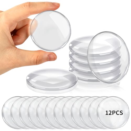 JULBEAR Türstopper Wand, 12 Stück Transparent Türpuffer Türstopper Wand Selbstklebend 50x50 mm Elastische Wandpuffer Silikon Türstopper Türgriff Puffer für Wände Möbel von JULBEAR