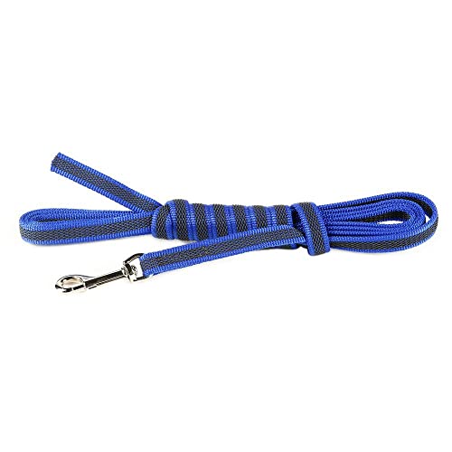 IDC Color & Gray gumierte Leine, 14 mm x 5 m mit Schlaufe, Blau-Grau von JULIUS K-9