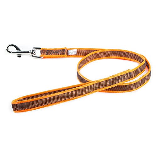IDC Color & Gray gumierte Leine, 20 mm x 1,2 m mit Schlaufe, Orange-Grau von JULIUS K-9