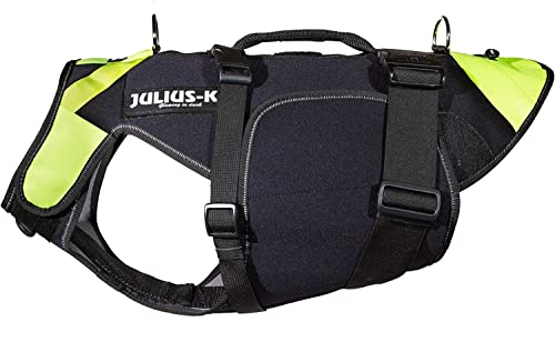 Julius-K9, IDC Multifunktionale Hundeweste 3in1, Größe: L, Schwarz und Neon von JULIUS K-9