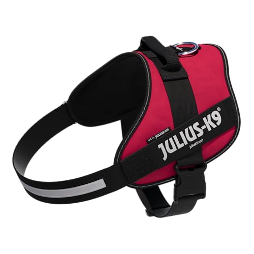 IDC Powergeschirr, 3XL, Viva Magenta - Reflektierendes Hundegeschirr mit Logo-Feld, verstellbar, atmungsaktiv, Bewegungsfreiheit, Oeko-TEX Zertifiziert, für kleine, mittlere & große Hunde von JULIUS K-9