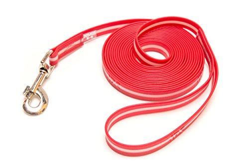 Julius-K9, 216IDC-L-R-5S, IDC Lumino Leine phosphoreszierend, 19mm*5 m, mit Schlaufe, Rot von JULIUS K-9