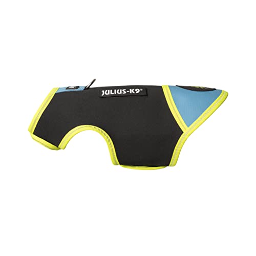 Julius-K9, IDC Neoprene Hundekleidung, Size: Baby 2, Schwarz und Aquamarine von JULIUS K-9