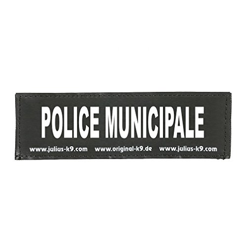 Klettaufschrift, POLICE MUNICIPALE, klein, Schwarz von JULIUS K-9